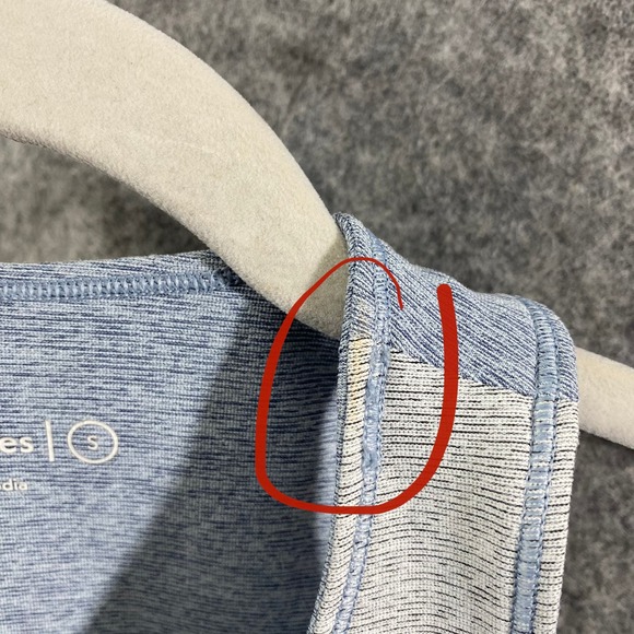 Outdoor Voices Slashback Crop Top Small Sports Bra Lake Dove Rose Colorblock - Picture 10 of 10